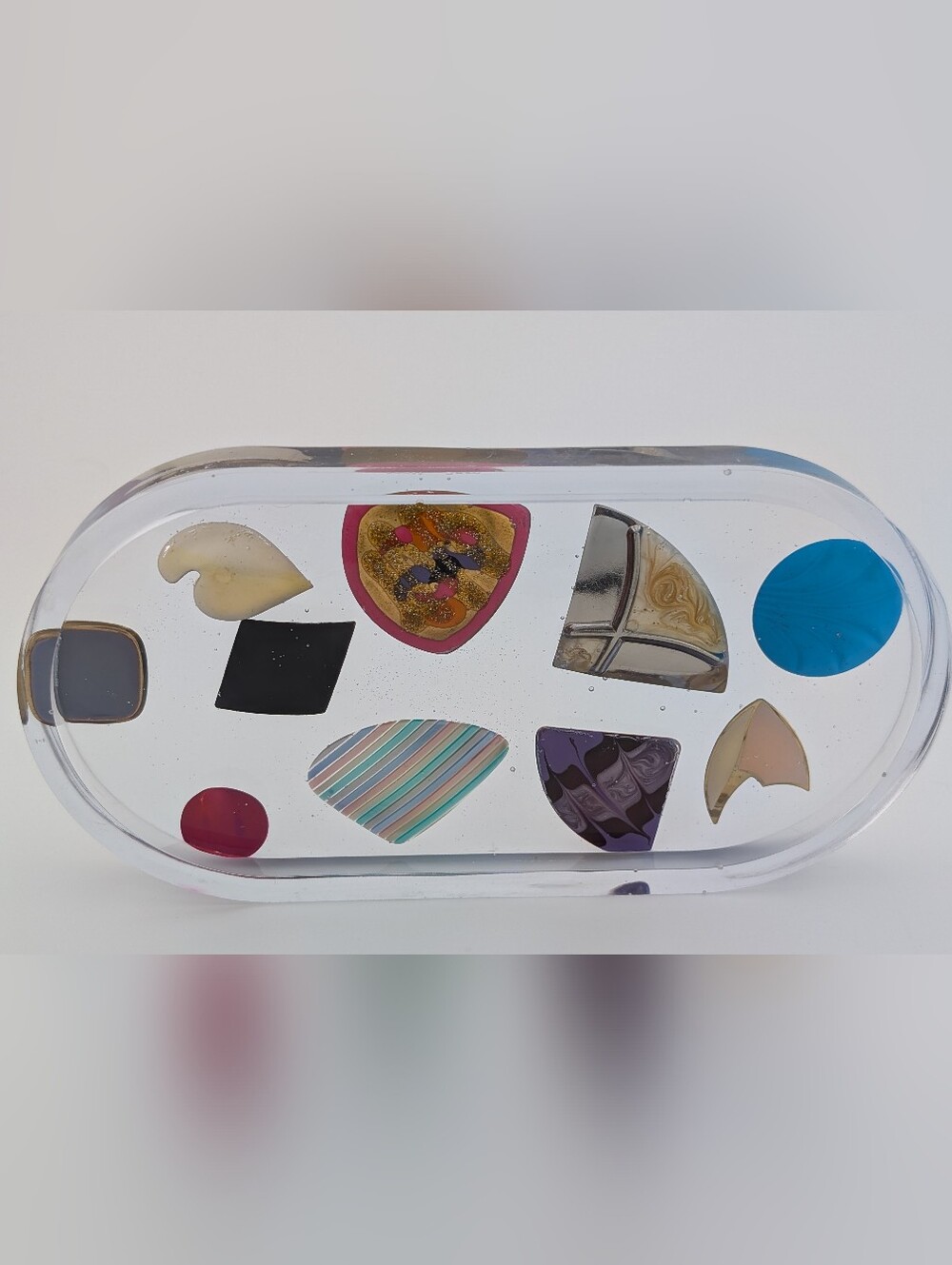 Hand Crafted Vintage Jewelry Tray - Artisan Upcycled Resin Decor Gifts